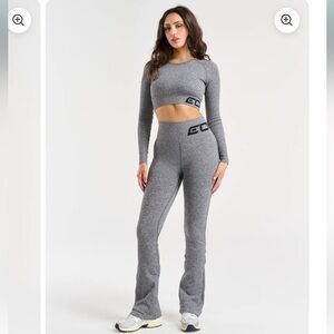 ECHT Gray Flare Pants Set